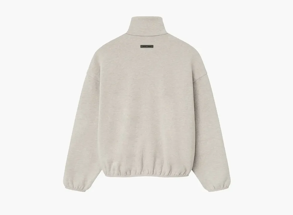Fear of God Essentials Modern Fleece Track Jacket With Piping Heather Stone/Cloud White