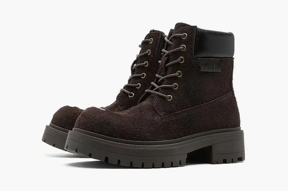 Mason Prince Classic Anti Leather Martin Boots Dark Brown