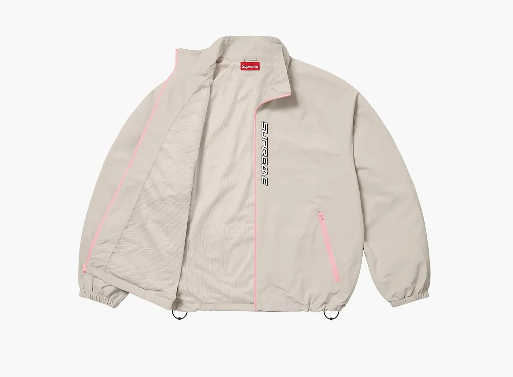 Supreme Contrast Zip Track Jacket Tan
