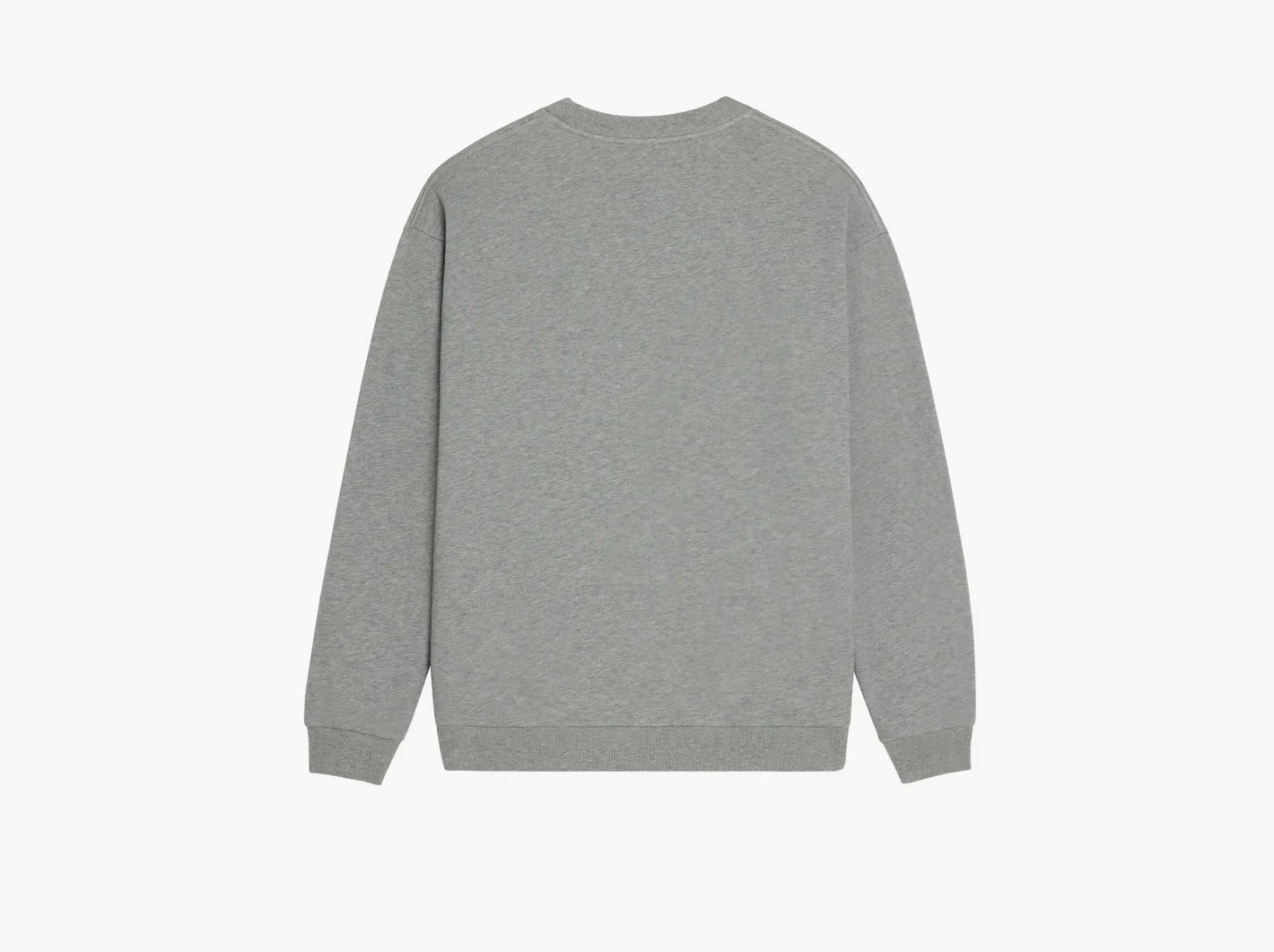 Celine Loose Sweatshirt In Cotton Fleece Grey Melange Red Off White 