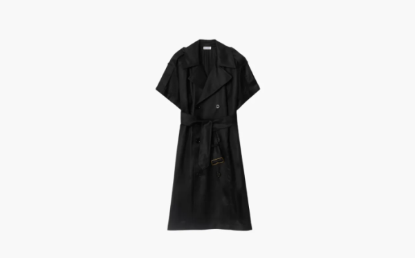 Burberry Viscose Trench Dress Black 