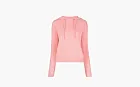 Sporty & Rich logo-embroidered Cashmere Hoodie Pink