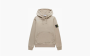 Stone Island Brushed Cotton Popover Hoodie Beige 