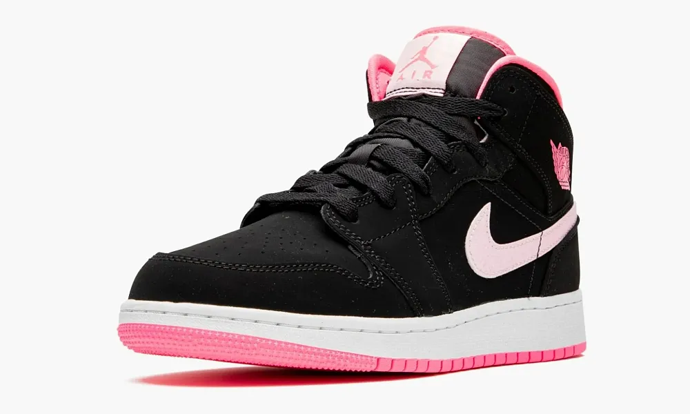 Air Jordan 1 Mid GS Black Digital Pink