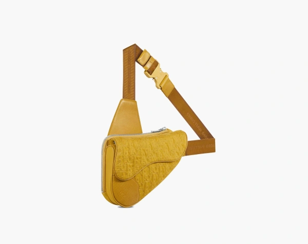 Dior x Stone Island Saddle Bag Yellow 