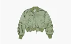 Acne Studios Logo Patch Bomber Jacket Dusty Green