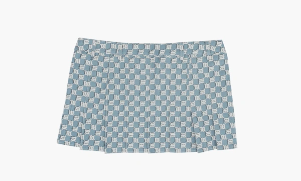 Misbhv Jacquard Canvas Monogram School Mini Skirt Blue 