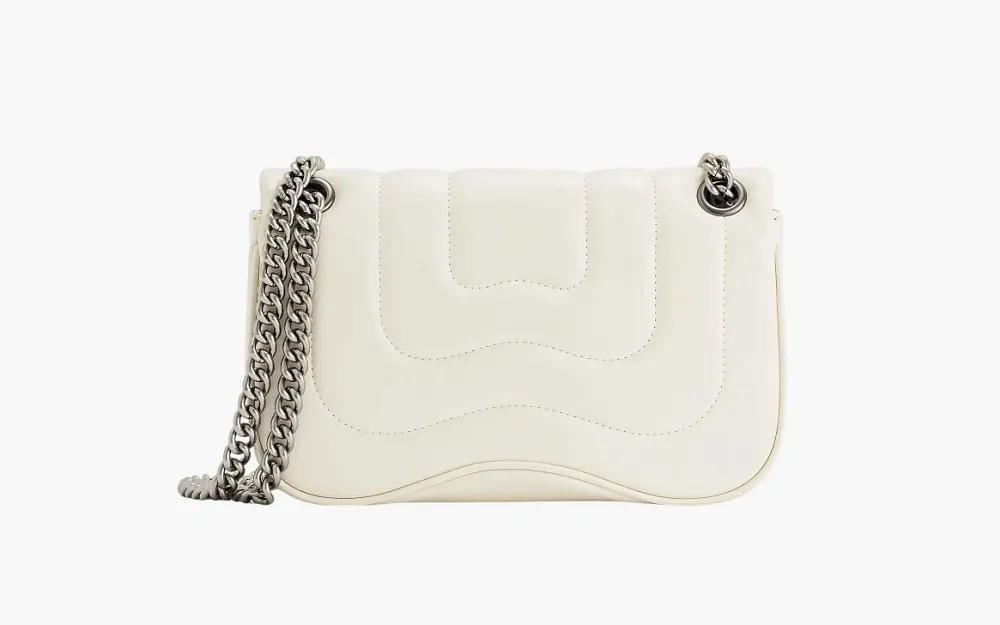 JW PEI Tina Quilted Chain Crossbody Ivory