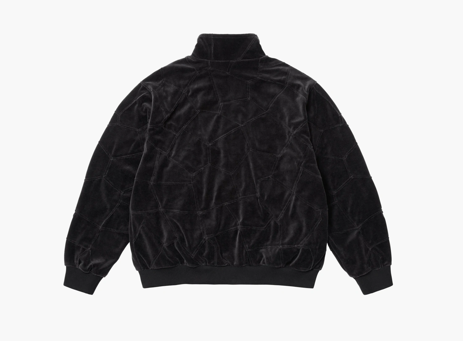 Supreme Patchwork Velour Track Jacket  Black 