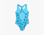 Puma Printed Racerback Swimsuit Blue 
