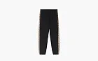 Burberry Check Trim Cotton Jogging Pants Black