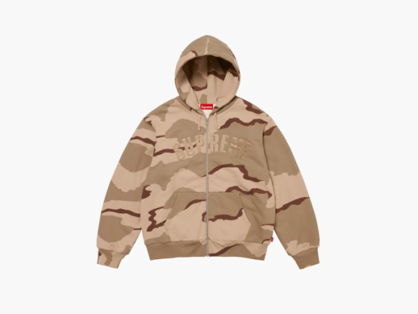 Supreme Arc Thermal Zip Up Hooded Sweatshirt Desert Camo 