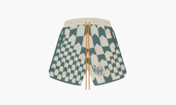 RHUDE Cashmere Racing Shorts Ivory Sage 