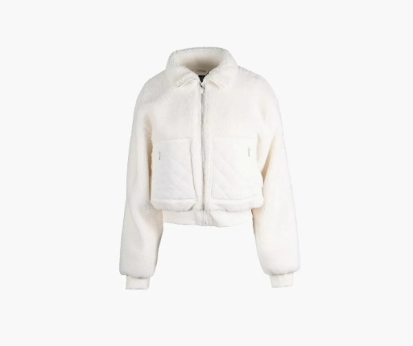 Alo Yoga Sherpa Edge Bomber Ivory 