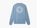 Stone Island Cotton Fleece Outline Compass Sweatshirt Avio Blue