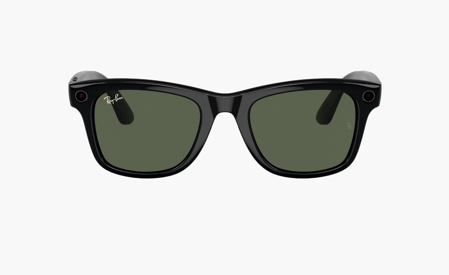 Ray-Ban Meta Wayfarer Sunglasses Matte Black Transitions Graph/Green 