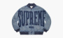 фото Supreme Washed Knockout Denim Varsity Jacket "Washed Blue" (Supreme)-SUP-SS23-171