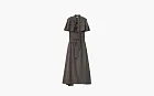 Burberry Silk Trench Dress Gray