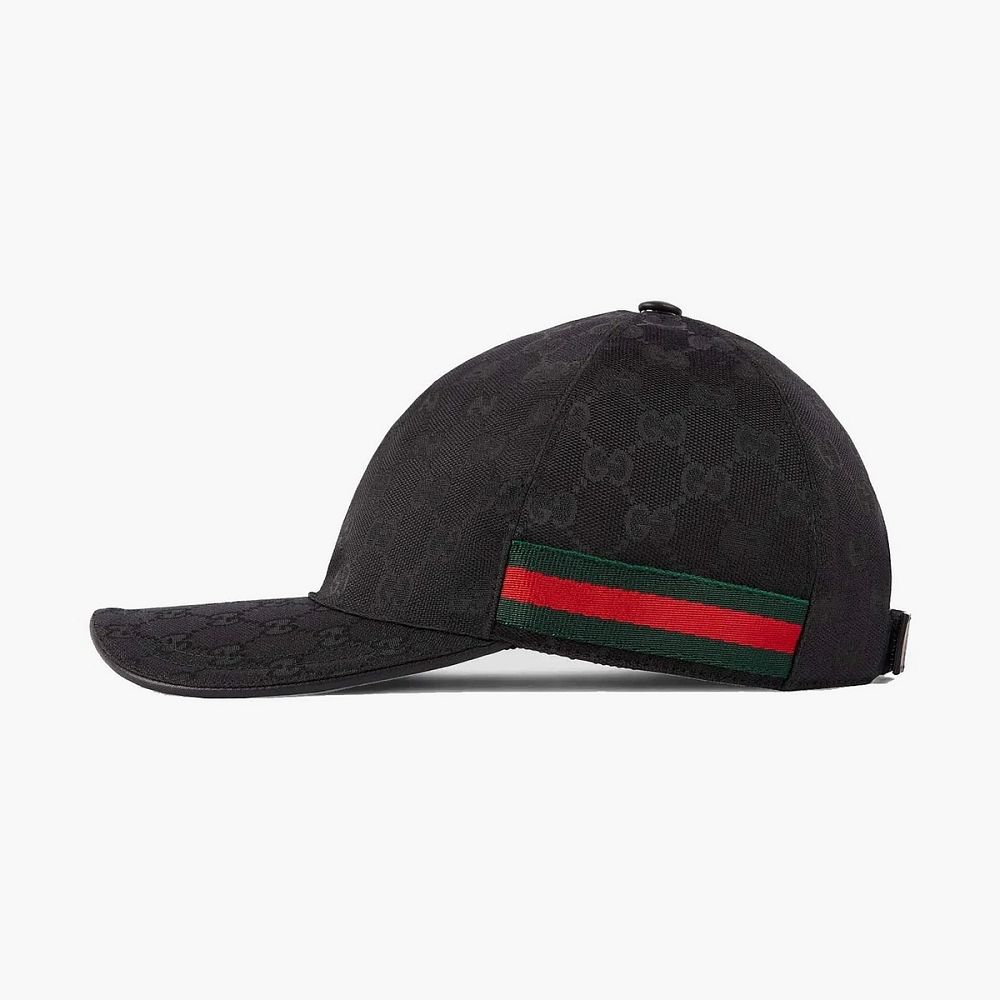 Gucci Original GG Canvas Baseball Hat with Web Black