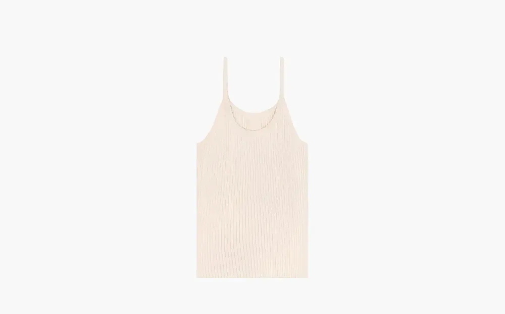 Sporty & Rich Srhwc Ribbed Tank Top Cream