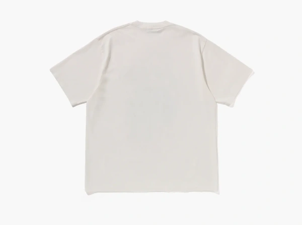 A Bathing Ape Garment Dye Logo Relaxed Fit Tee Ivory  A Bathing Ape Garment Dye Logo Relaxed Fit Tee Ivory