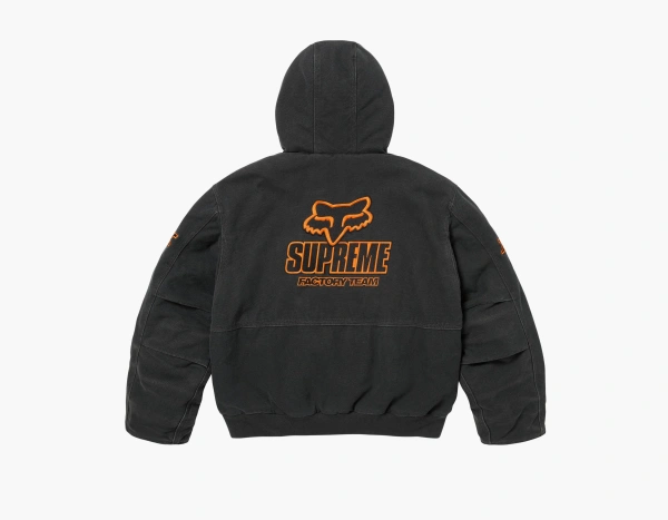 Supreme x Fox Racing Hooded Work Jacket Black 
