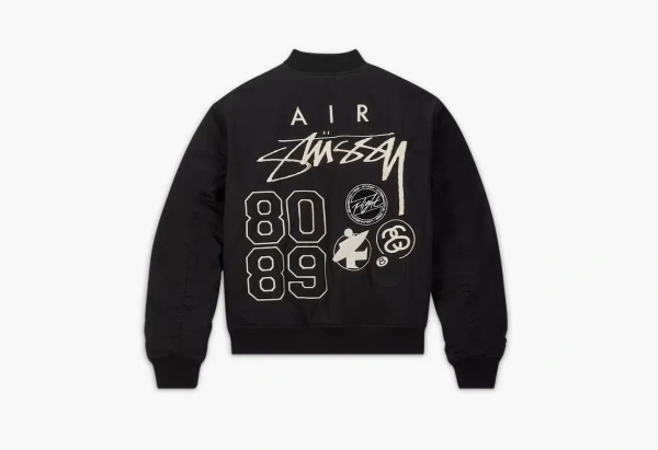 Stussy x Nike Reversible Varsity Jacket Black/Sail  Stussy x Nike Reversible Varsity Jacket Black/Sail