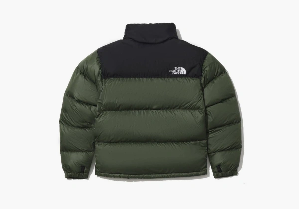 The North Face Logo Nuptse Puffer Jacket Green 