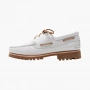 Timberland Authentic Handsewn Boat Shoes "White Full Grain" 