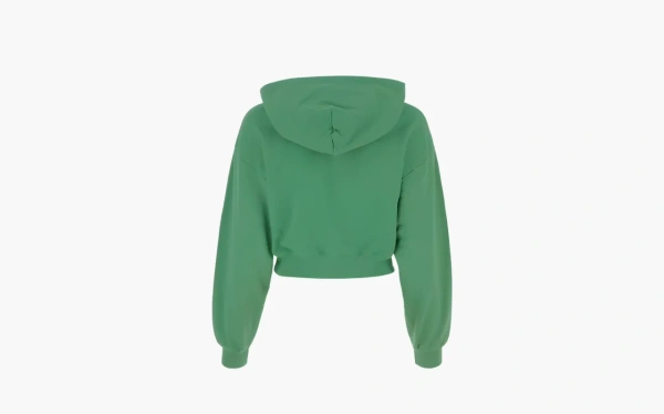 Sporty & Rich Cropped Hoodie Verde/White 