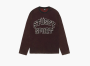 Stussy 2 Tone Cotton Mesh Crew  "Black" 