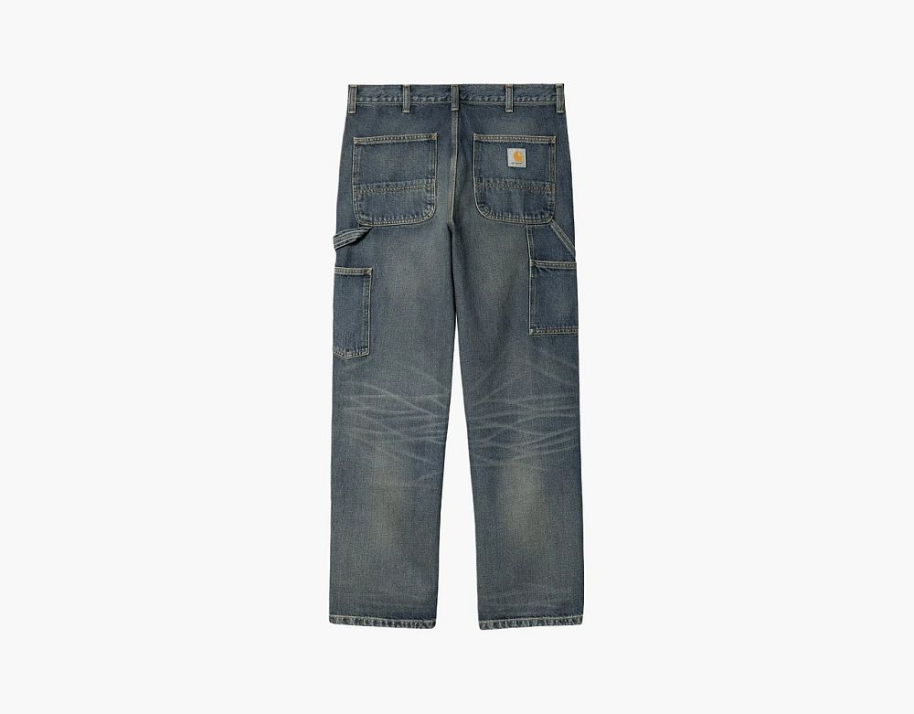 Carhartt WIP Double Knee Pant Washed Blue Denim