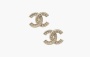 фото Chanel Crystal CC Gold Stud Earrings "Gold" (Chanel)-A86504 Y09569 Z2800