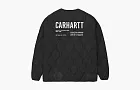 Carhartt WIP Quilted Liner Jacket Black Back Logo