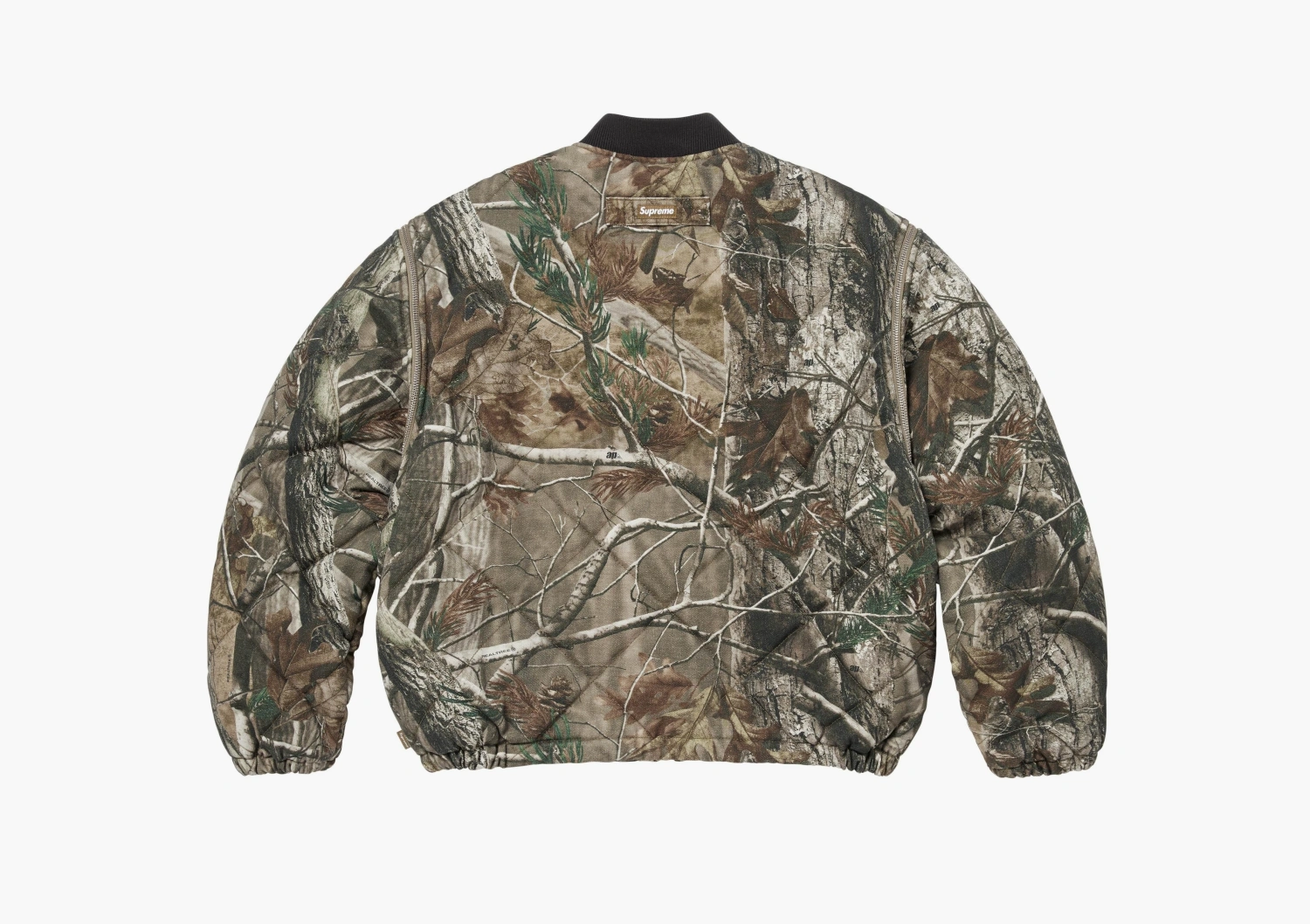 Supreme Zip-Off Sleeve Quilted Bomber Jacket Realtree AP Camo 