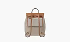 HERMES Herbag Zip Viking Canvas With Hunter Cow Leather Backpack Gray
