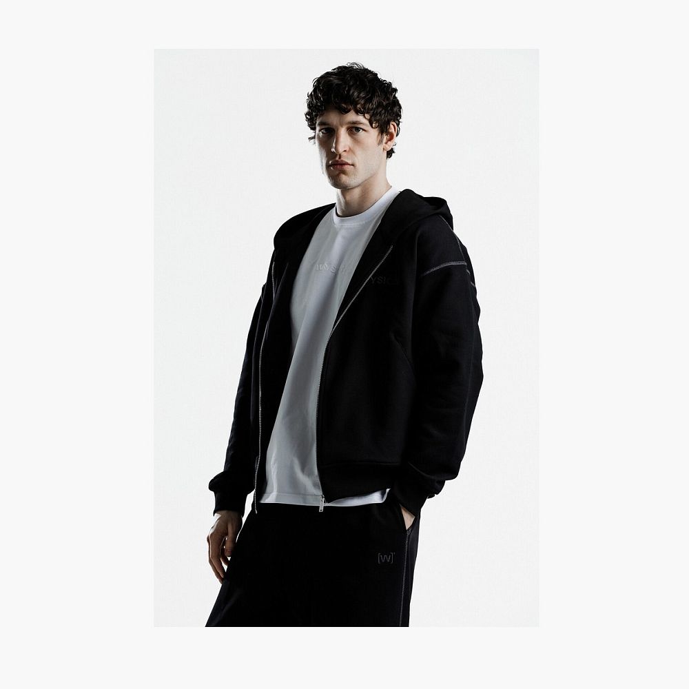 WYSION ZIP HOODIE ONYX BLACK