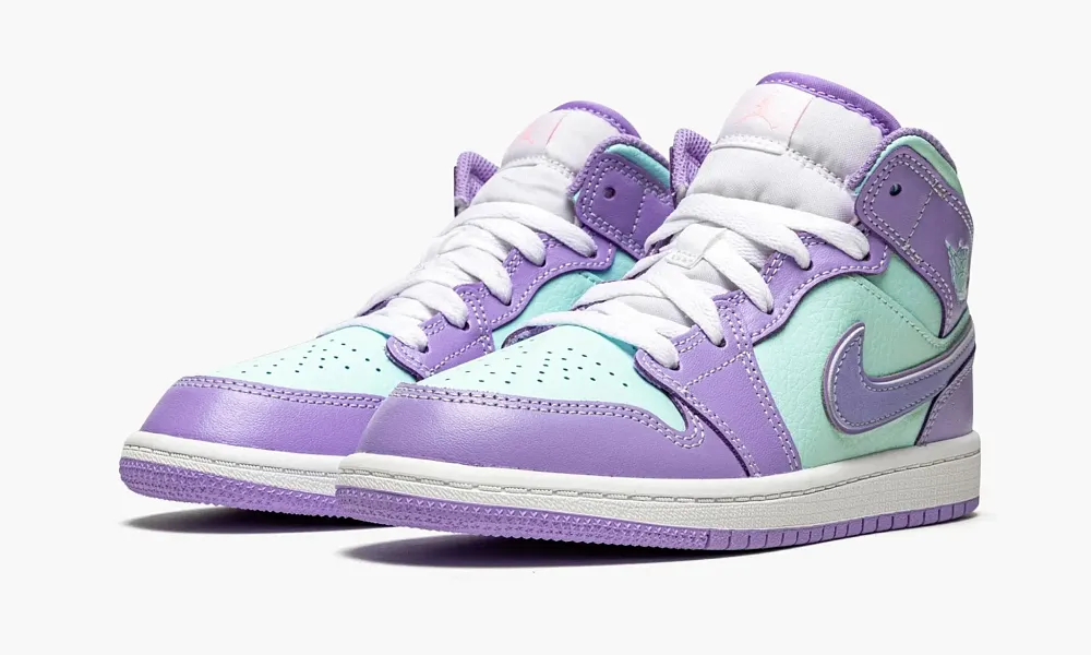 Air Jordan 1 Mid PS Purple Aqua Kids