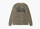 Stussy Raglan Thermal Long-Sleeve Crew Leopard