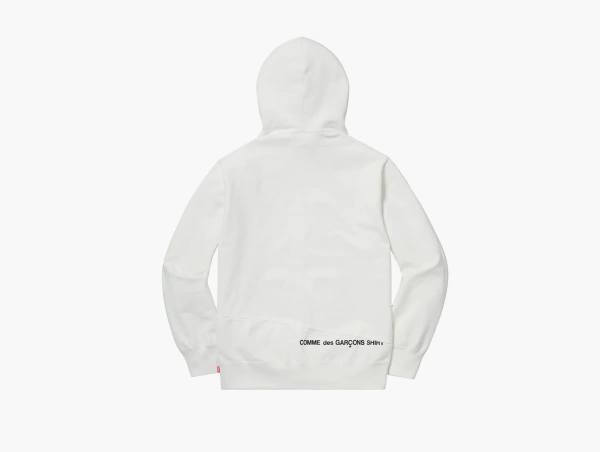 Supreme x Comme des Garcons Shirt Split Box Hooded Sweatshirt White  Supreme x Comme des Garcons Shirt Split Box Hooded Sweatshirt White