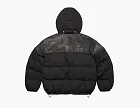 Supreme Leather Yoke Puffer Jacket Black
