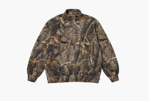 Supreme Small Box Half Zip Pullover  Realtree Hardwoods Camo  Supreme Small Box Half Zip Pullover  Realtree Hardwoods Camo