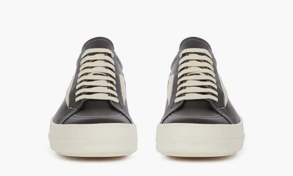 Rick Owens Edfu Leather Low Black Milk