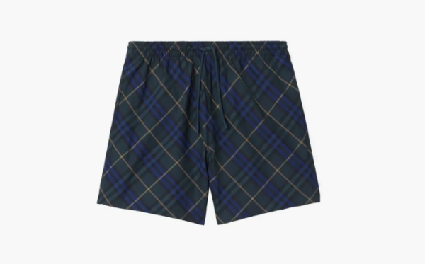 Burberry Check Swim Shorts  Midnight 
