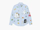 Acne Studios x Moomin Striped Embroidered Shirt Light Blue