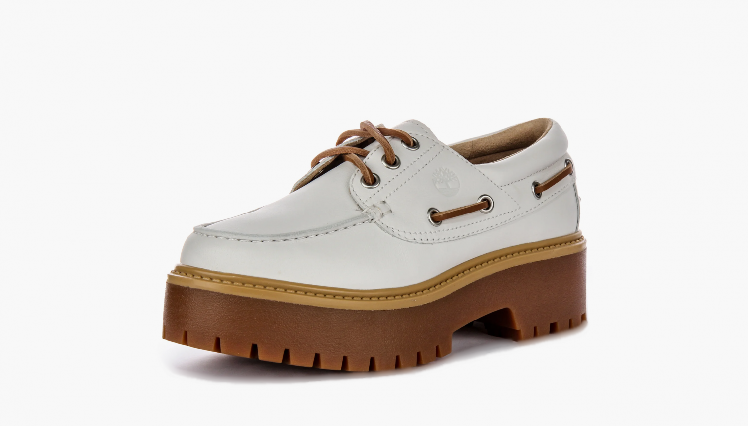 Timberland Stone Street Premium Boat Shoes WMNS "White Full Grain" 