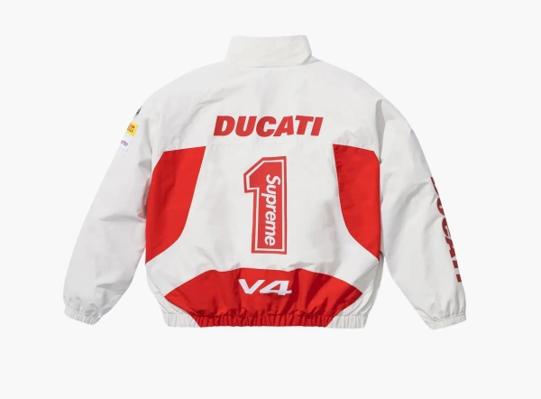 Supreme x Ducati Track Jacket Light Grey  Supreme x Ducati Track Jacket Light Grey