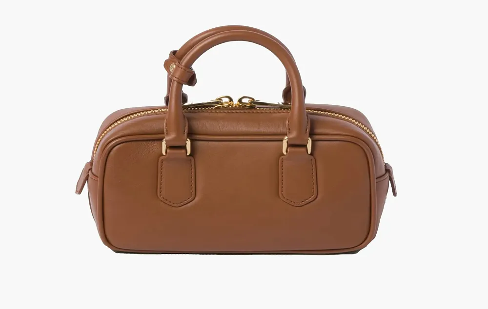 Miu Miu Arcadie Leather Bag Cognac