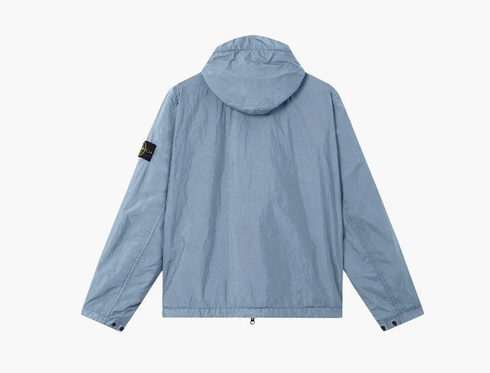 Stone Island Crinkle Reps NY Hooded Jacket Avio Blue