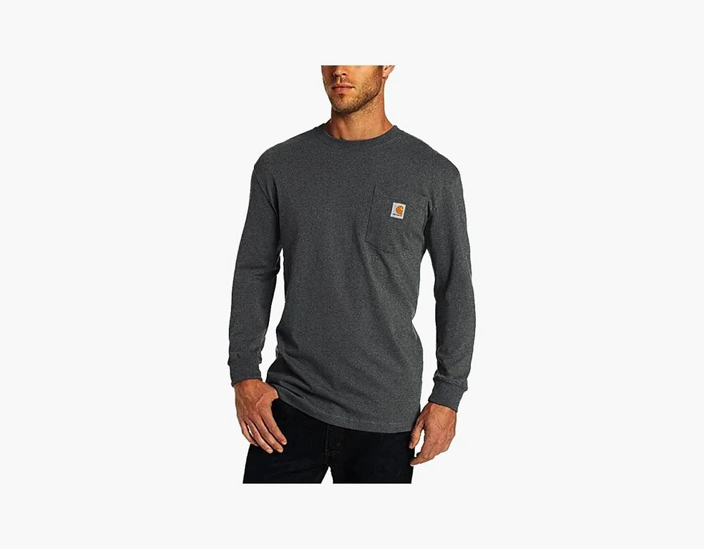 Carhartt K126 Pocket Long-Sleeve T-Shirt Charcoal
